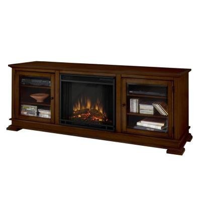 Hudson 68 In. Media Console Electric Fireplace in Espresso