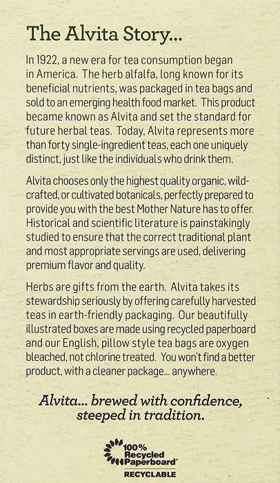 Alvita Organic Rooibos Herbal Tea Bags, 24 Count N4