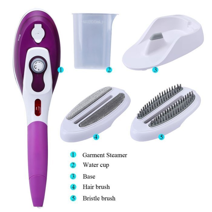 Handheld Steamer Portable Garment Steamer Mini Travel Steam Iron Clothes Fabric Steam Cleaner Household Steamer... N2