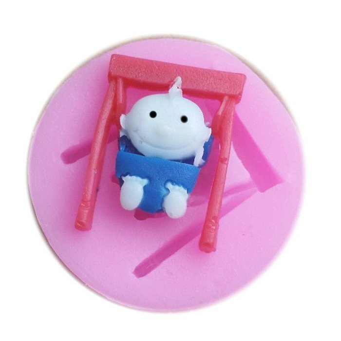 SHINA Swing Baby Fondant Mold Silicone Sugar Craft Mold Flower Cake Decorating DIY N3