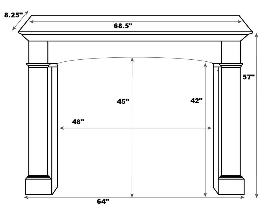 Pearl Mantels 159-48-80 The Princeton 48-Inch Fireplace Mantel Surround, French Country N3