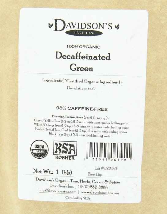 Davidson's Tea Bulk, Gunpowder Green, 1-Pound Bag N99