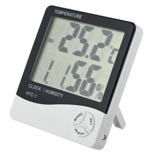 New LCD Digital Alarm Clock Thermometer Temperature Humidity Hygrometer Meter N2
