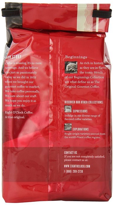 Eight O'Clock The Original Whole Bean Coffee, 12-Ounce Bag (Pack of 6)