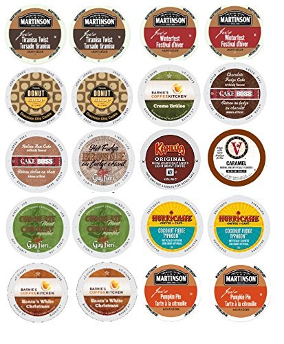 20 Winter Variety K Cup Pack - Includes Santa's White Christmas, Chocoalte Chip Cookie, Chocolate Fudge Cake,...