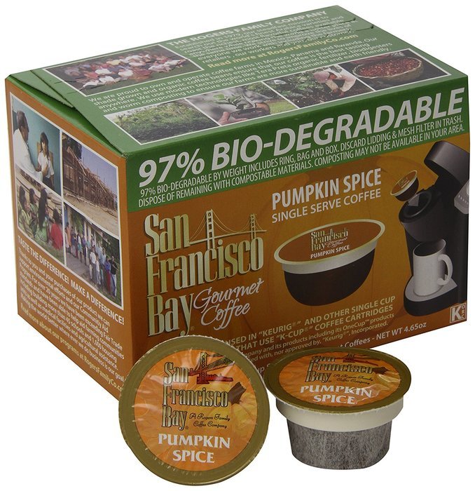 San Francisco Bay OneCup Capsules, Pumpkin Spice - 72 Count (6 Boxes of 12)