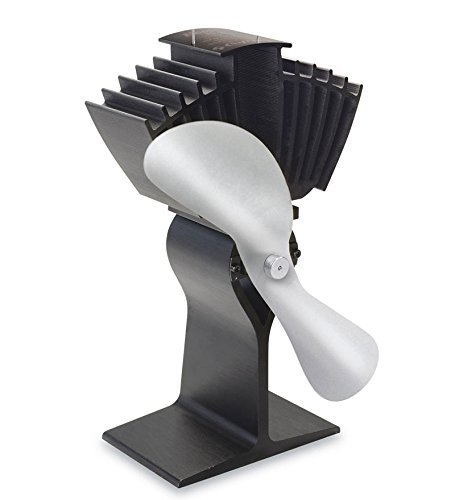 Large Caframo Heat-Circulating Stove-Powered Ecofan, in Nickel