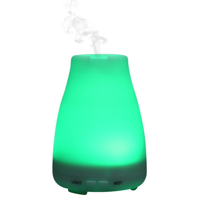 Tsonmall Aroma Essential Oil Diffuser 100ml Portable Cool Mist Aroma Humidifier with Changing 7 LED Lights N5