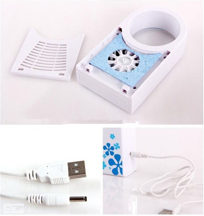 SMO Summer Mini USB 2.0 and Battery Powered Dual Handheld No Leaf Air Condition Bladeless Portable Refrigeration... N3