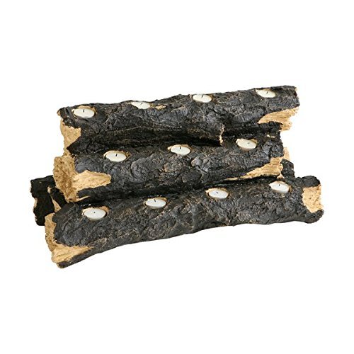 Upton Home, Tealight Fireplace Log Designed To Fit Inside Any Size Fireplace. N3