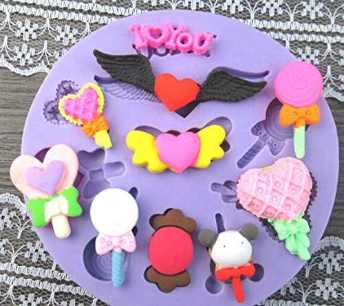 DIY Cake Decorating Fondant Silicone Sugar Craft Mold, Mini Lollipop N2