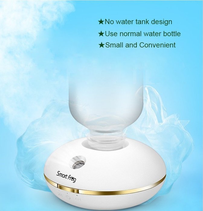 Deli Portable Mini Cool Mist Water Bottle Personal Humidifier, Ultra Quiet Humidifying Purifier with Automatic... N6