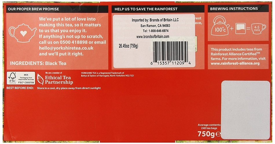 Taylors of Harrogate, Yorkshire Gold, 160-Count, Black Tea Bags N3