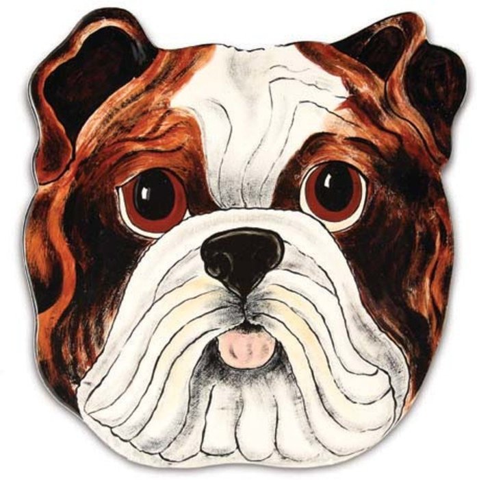 Pavilion Rescue Me Now English Bulldog Ear Plate, George, 10-Inch