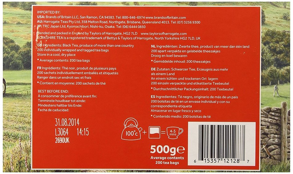 Taylors of Harrogate, Yorkshire Gold, 160-Count, Black Tea Bags N5