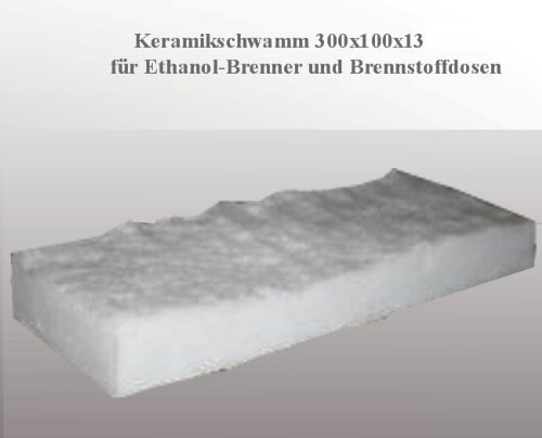 Gel + Ethanol Fire-Places 1 Ceramic Sponge 300X100X13 For Less Fuel Consumption