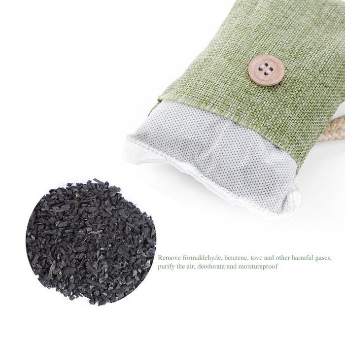 NUOLUX Natural Air Purifying Bamboo Charcoal Bag Air Freshener (4packs*100g) N8