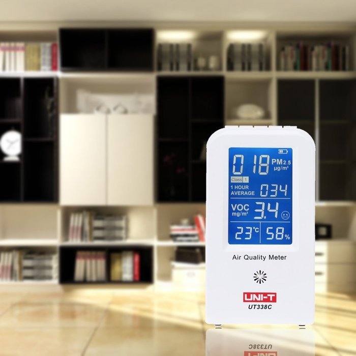 Docooler UNI-T UT-338C High Precision VOC PM2.5 Data Logger Detector Air Monitor Indoor Hygrometer with Thermometer... N9