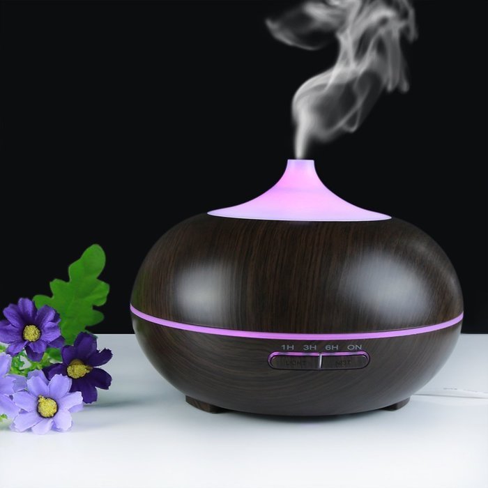 300ml Aroma Essential Oil Diffuser, Bamboo Line Texture Style ...