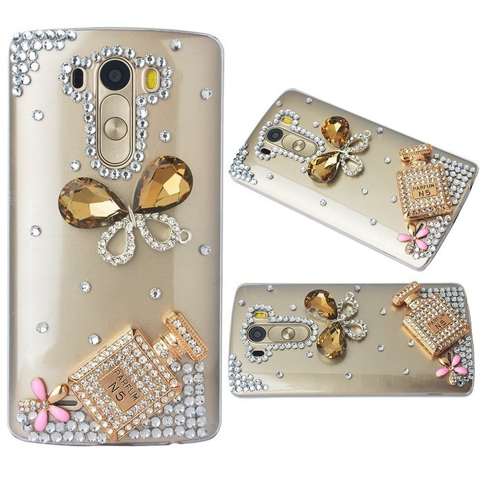 Spritech(TM) Bling Phone Case For LG V10,3D Handmade Crystal Perfume Pattern Accessary Design Clear Cellphone... N27