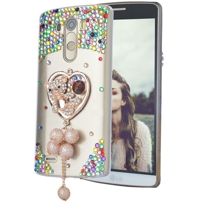 Spritech(TM) Bling Phone Case For LG V10,3D Handmade Crystal Perfume Pattern Accessary Design Clear Cellphone... N29