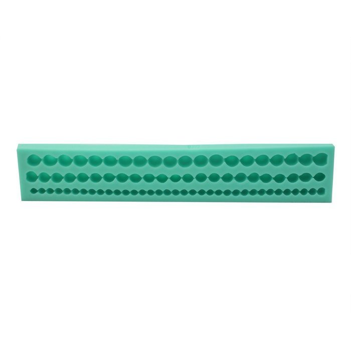 Hot Three Row 6/8/10mm Beads Silicone Mould Cake Decor Mold Sugarcraft N5