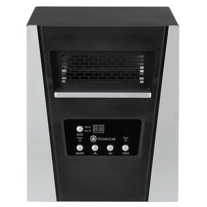 Homegear 1500 SqFt Infrared Electric Portable Space Heater Black +Remote Control N2