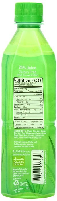 ALO Exposed Aloe Vera Juice Drink, Original + Honey, 16.9 Ounce (Pack of 12) N3
