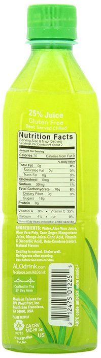 ALO Exposed Aloe Vera Juice Drink, Original + Honey, 16.9 Ounce (Pack of 12) N4