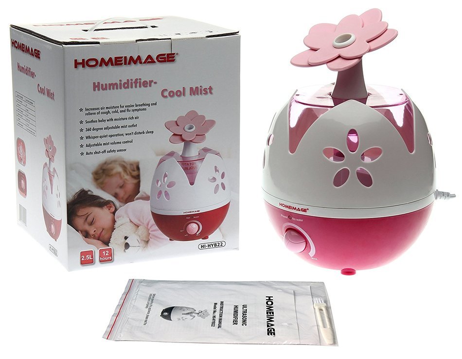 HOMEIMAGE Cartoon Flower Shape Cool Mist Humidifier - HI-HYB22 N8
