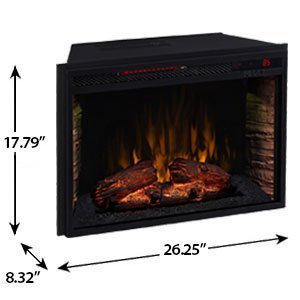 Comfort Smart 26-In Infrared Electric Fireplace Insert - CS-26IR N2