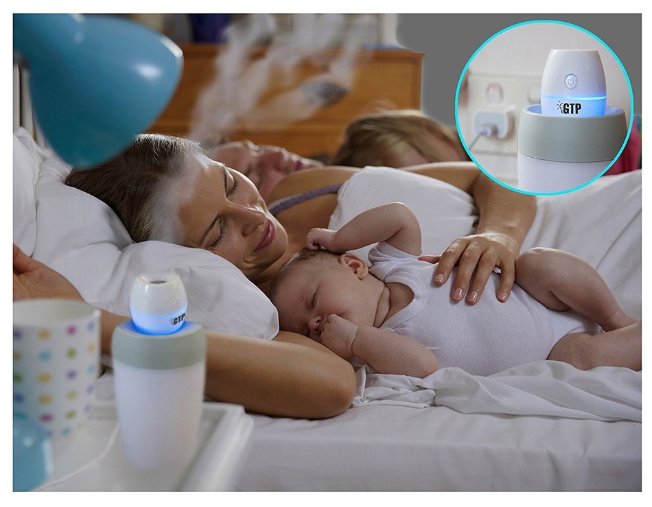 GTP USB Mini Personal Travel Cool Mist Portable Ultrasonic Room Humidifier - BONUS 77 Secret Travel Tips eBook... N4