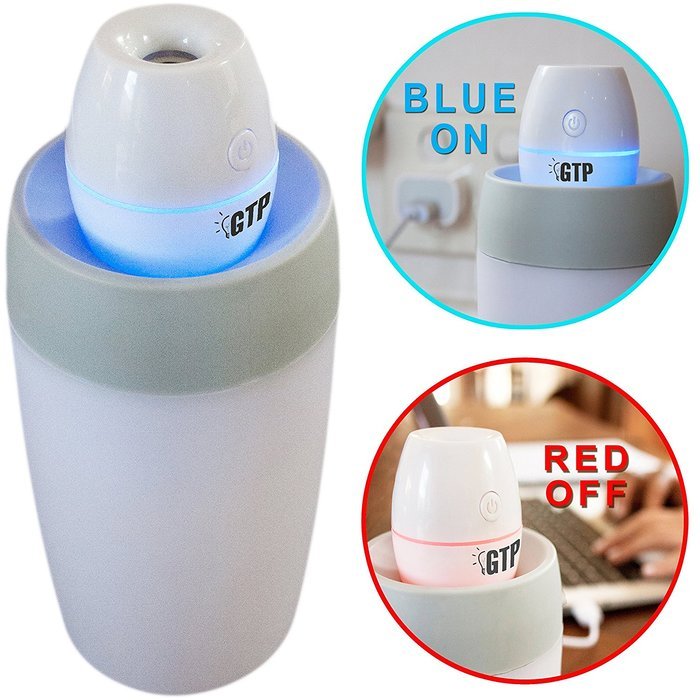 GTP USB Mini Personal Travel Cool Mist Portable Ultrasonic Room Humidifier - BONUS 77 Secret Travel Tips eBook... N7