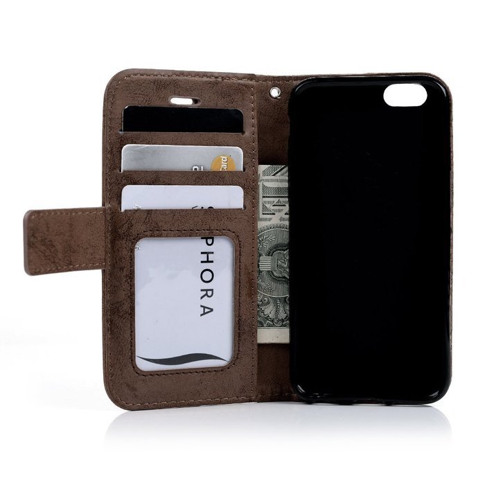 iPhone 6S Case,iPhone 6 Case (4.7") - Flip Stand Wallet Case PU Leather Shock-Absorption Soft TPU Inner Bumper... N48