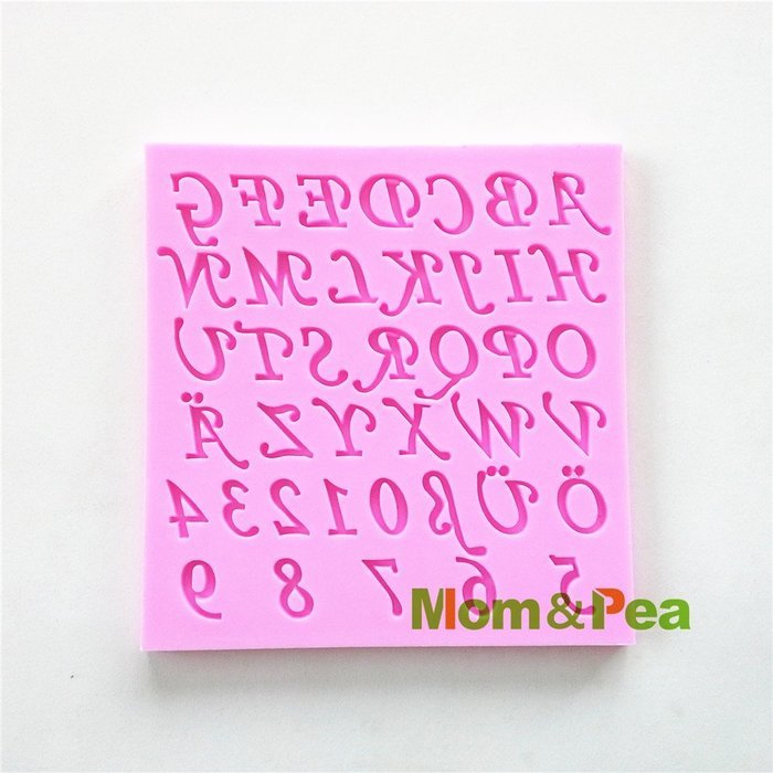 Mom&pea 0520 Numbers & Letters Shaped Silicone Mould for Fondant Cake Sugar Paste Cake Decoration 3d Cake Toppers... N2