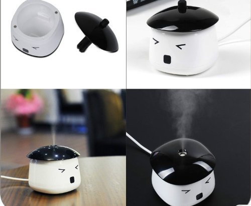 INST LeBao Mini Humidifier with USB Cable, Ideal for Bedrooms, Living Rooms, etc. (Black 01) N9