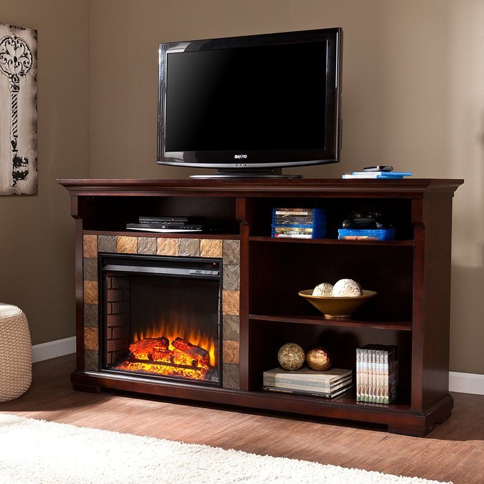 Southern Enterprises Sterling Bookshelf Electric Fireplace, Espresso N5