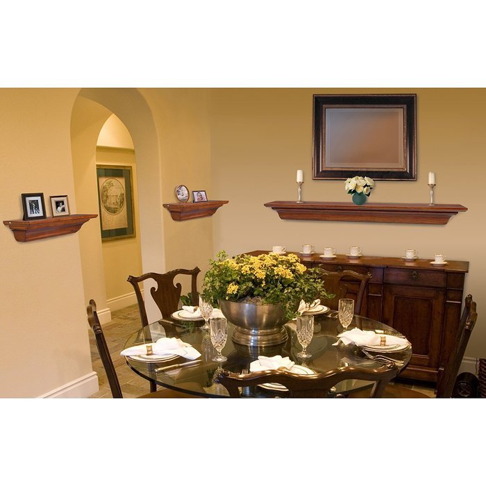 Pearl Mantels 418-72 Homestead Natural Unfinished 72" Mantel Shelf N4