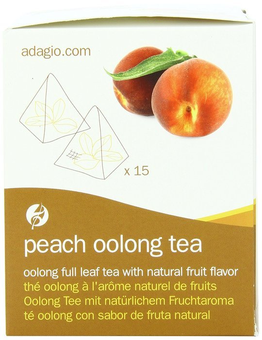 Adagio Teas Gourmet Tea Bags, Peach Oolong, 15 Count N2