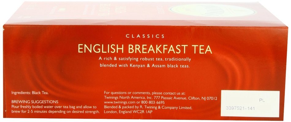 Twinings Tea, English Breakfast, 100 Count, 7.05 oz N4