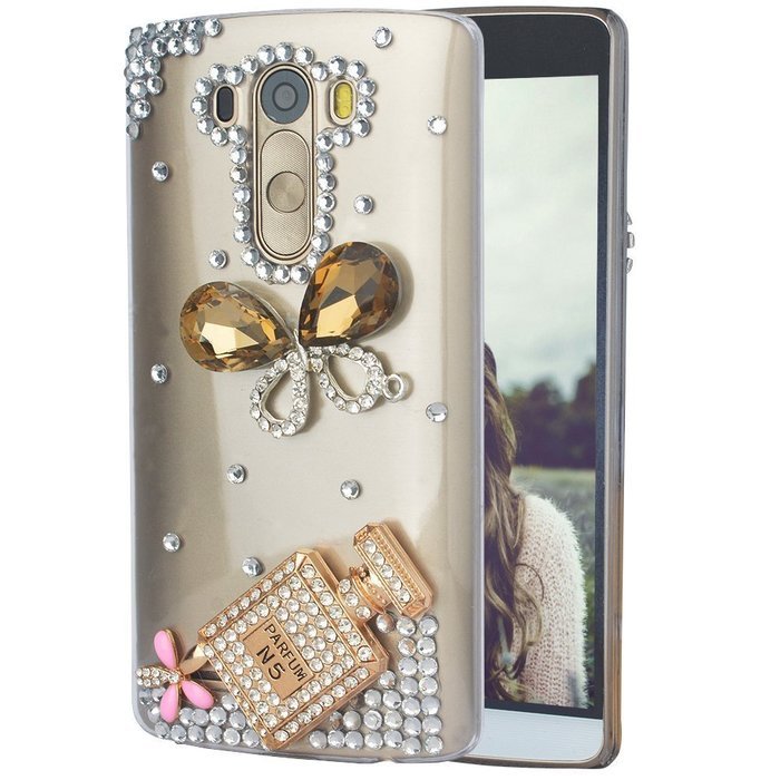 Spritech(TM) Bling Phone Case For LG V10,3D Handmade Crystal Perfume Pattern Accessary Design Clear Cellphone... N45