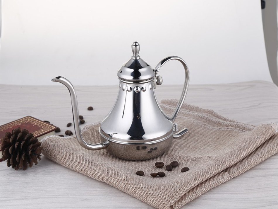 SMKF Pour Over Drip Coffee Kettle, Stainless Steel COPPER GOOSENECK TEA KETTLE TEAPOT (430CC) N21
