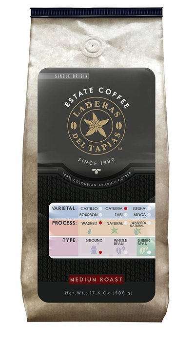 Laderas del Tapias Castillo Natural Whole Bean Colombian Coffee N11