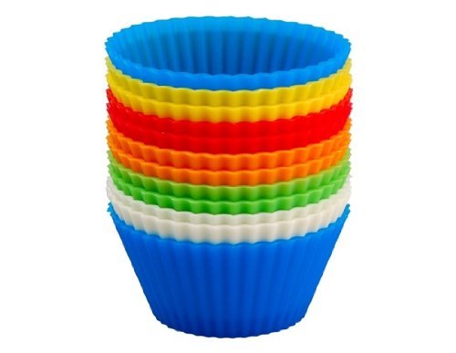 HUMPS 12-Piece Silicone Round Cake Baking Cupcake Mold Set