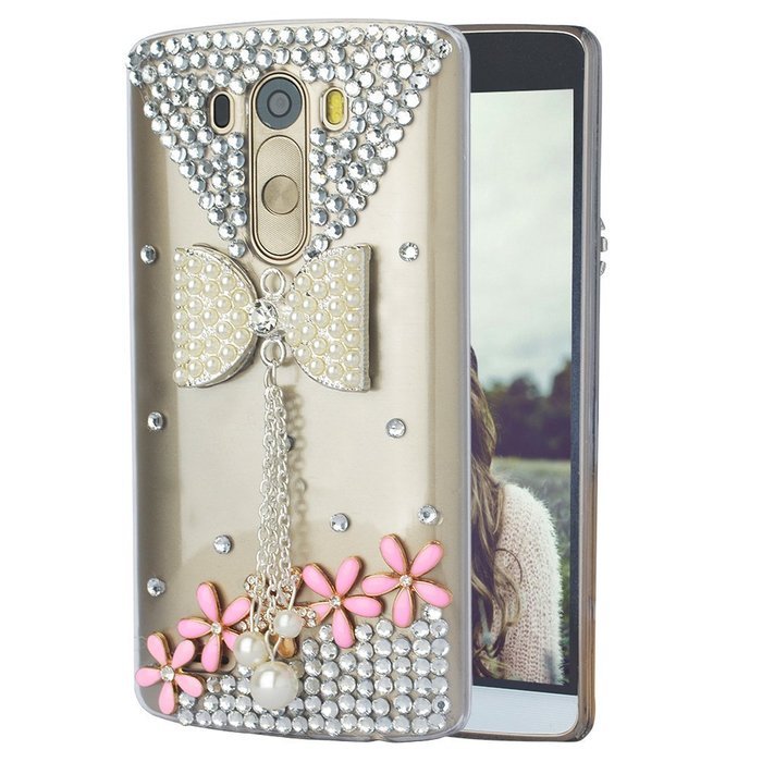 Spritech(TM) Bling Phone Case For LG V10,3D Handmade Crystal Perfume Pattern Accessary Design Clear Cellphone... N52