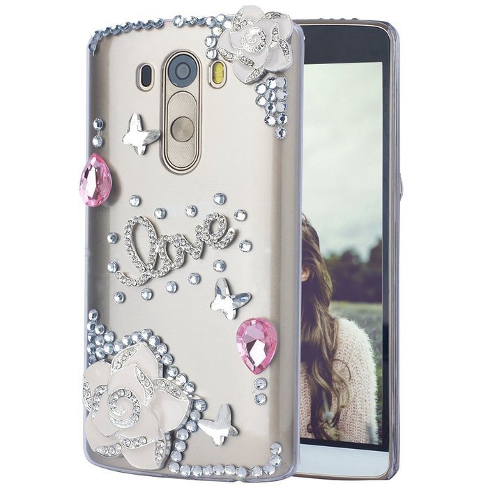 Spritech(TM) Bling Phone Case For LG V10,3D Handmade Crystal Perfume Pattern Accessary Design Clear Cellphone... N58