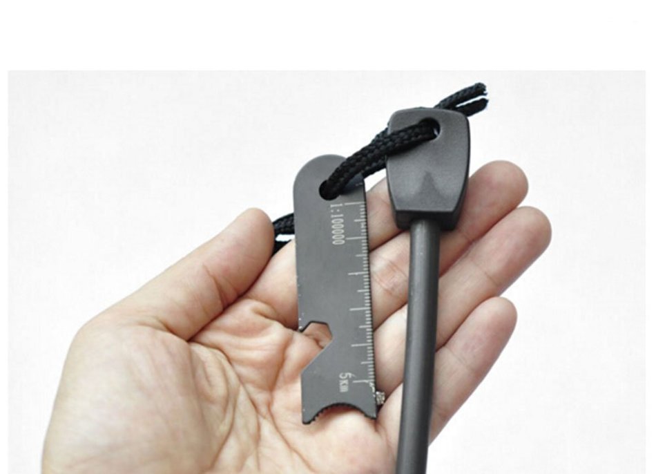 DOGOO Fire Starter with Handle and Steel Scraper & Ruler & Bottle Opener