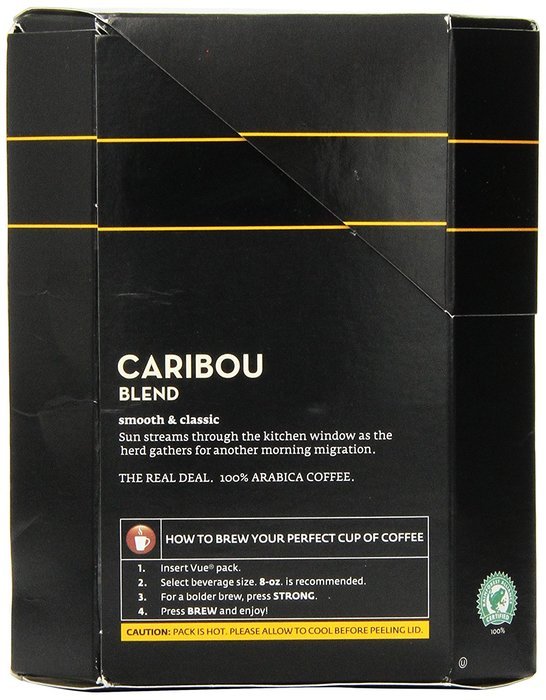 32 Count - Caribou Blend Vue Cup Coffee For Keurig Vue Brewers