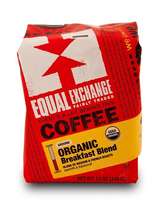 Equal Exchange Organic Coffee, Breakfast Blend, Ground, 12-Ounce Bag N7