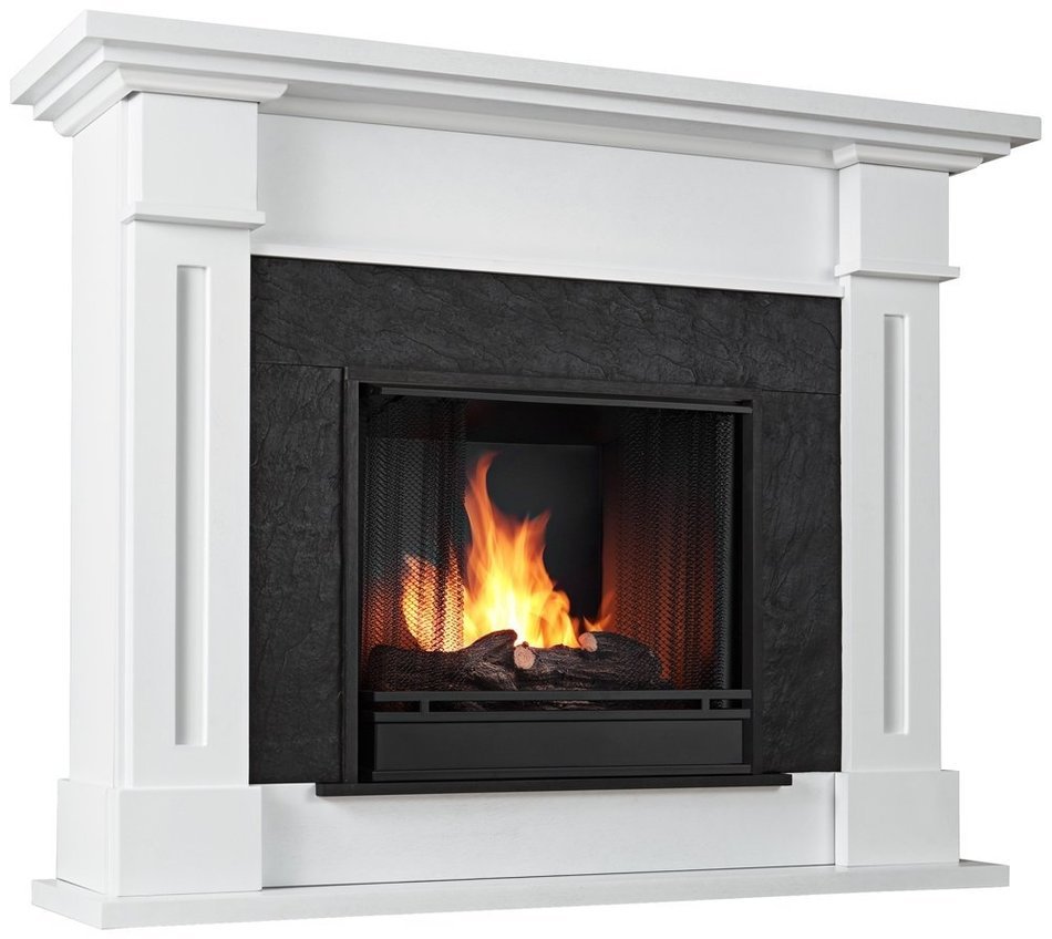 Real Flame Kipling Ventless Gel Fuel Fireplace White